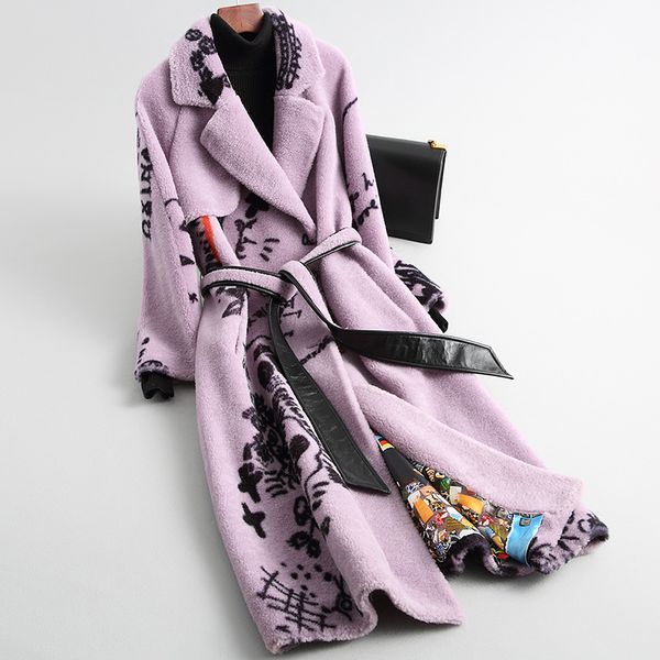 women's fur & faux autumn coat real winter sheep shearling jacket 200% wool coats women female korean fashion print jackets hq29-ox022c, Black
women's fur & faux autumn coat real winter sheep shearling jacket 200% wool coats women female korean fashion print jackets hq29-ox022c, Black