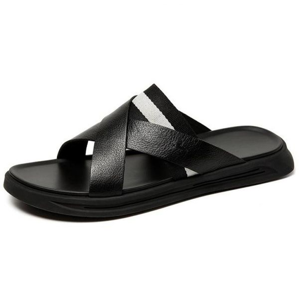 summer men genuine leather slippers black beach flip flops stripe slide sandal luxury mens slides designer outdoor slipper shoes
summer men genuine leather slippers black beach flip flops stripe slide sandal luxury mens slides designer outdoor slipper shoes