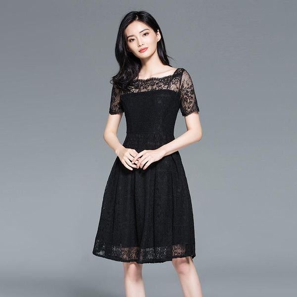 2020 women floral lace dresses short sleeve party summer new women's temperament long sleeve hollow womens fashion designer dress, Black;gray
2020 women floral lace dresses short sleeve party summer new women's temperament long sleeve hollow womens fashion designer dress, Black;gray