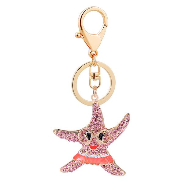 lovely smiling face starfish charm keychain gold color metal full crsytal enamel animal trinket key ring chain female jewelry, Silver
lovely smiling face starfish charm keychain gold color metal full crsytal enamel animal trinket key ring chain female jewelry, Silver