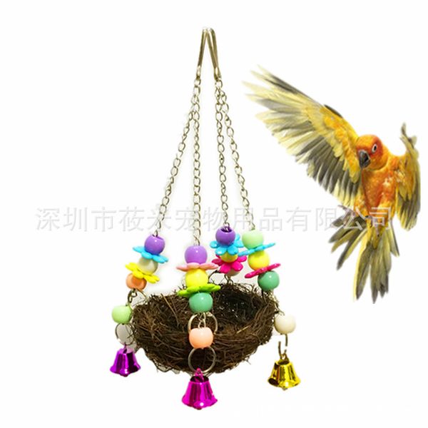 parrot the bird's nest straw plaited article toys swing stand frame second gram force small bell toys gnaw toys cross border
parrot the bird's nest straw plaited article toys swing stand frame second gram force small bell toys gnaw toys cross border