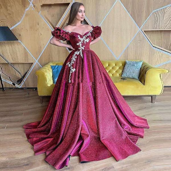 sparkly off the shoulder prom dresses 2020 a line lace appliqued sequines evening gowns vestido de fiesta formal event wear, Black
sparkly off the shoulder prom dresses 2020 a line lace appliqued sequines evening gowns vestido de fiesta formal event wear, Black