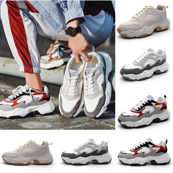 black white brown red low cut brown men casual shoes comfortable old dad shoes women men shoe sports sneakers 39-44, White;red
black white brown red low cut brown men casual shoes comfortable old dad shoes women men shoe sports sneakers 39-44, White;red