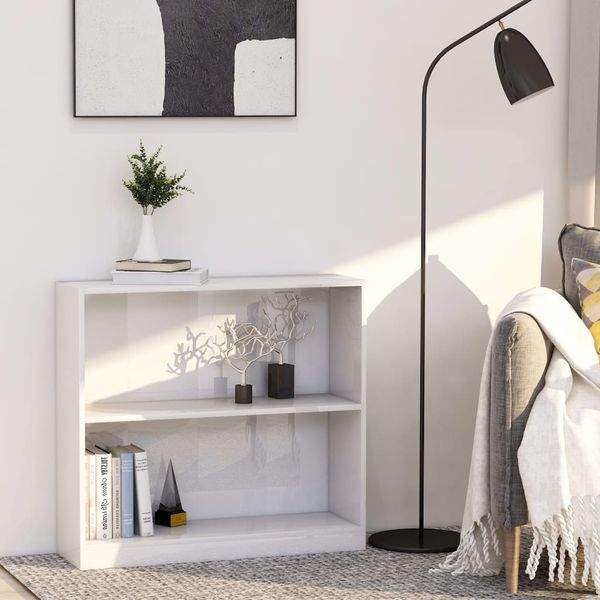 bookshelf high-gloss white 80 x 24 x 75 cm chipboard living room furniture
bookshelf high-gloss white 80 x 24 x 75 cm chipboard living room furniture
