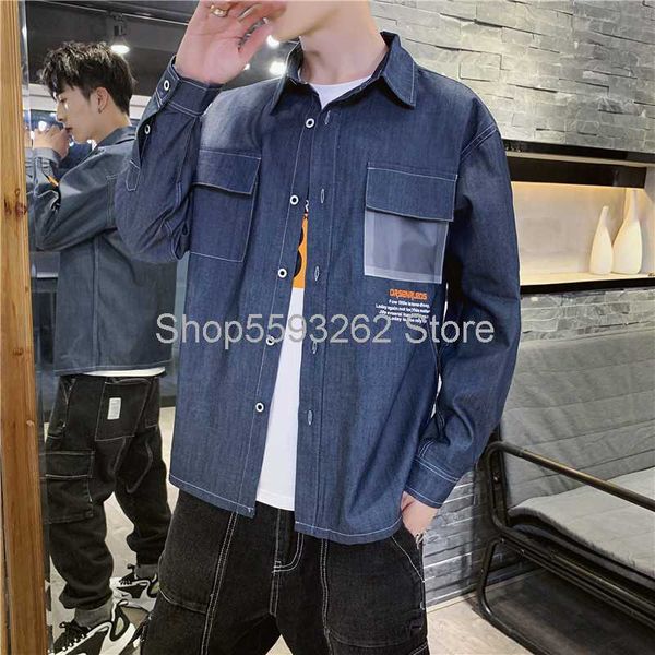 men's tracksuits 2021 autumn long sleeve shirt trend casual wild tooling jacket tide, Gray
men's tracksuits 2021 autumn long sleeve shirt trend casual wild tooling jacket tide, Gray