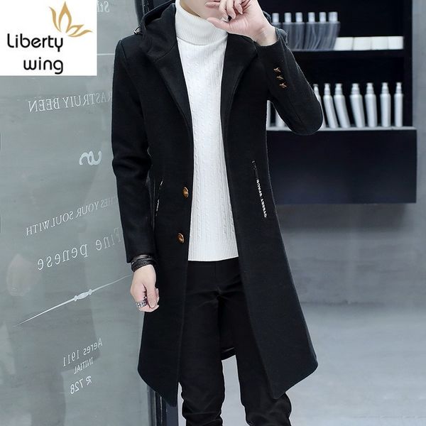 men's trench coats knee length hooded fashion mens woolen winter korean single breasted slim fit long sleeve male plus size, Tan;black
men's trench coats knee length hooded fashion mens woolen winter korean single breasted slim fit long sleeve male plus size, Tan;black