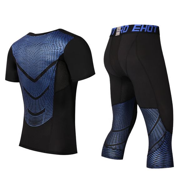 men pants set long sleeve t-shirt men's compression shirts fitness bodybuilding clothes rashguard running, Blue
men pants set long sleeve t-shirt men's compression shirts fitness bodybuilding clothes rashguard running, Blue