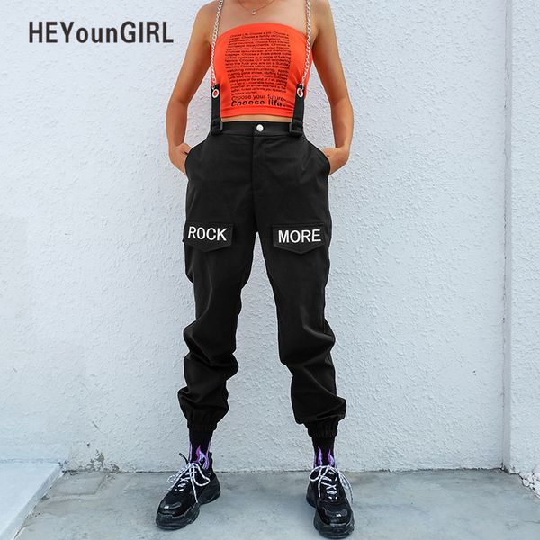 heyoungirl hip hop patchwork chains pants women elastic high waist black track pants capris embroidery letter trousers female, Black;white
heyoungirl hip hop patchwork chains pants women elastic high waist black track pants capris embroidery letter trousers female, Black;white