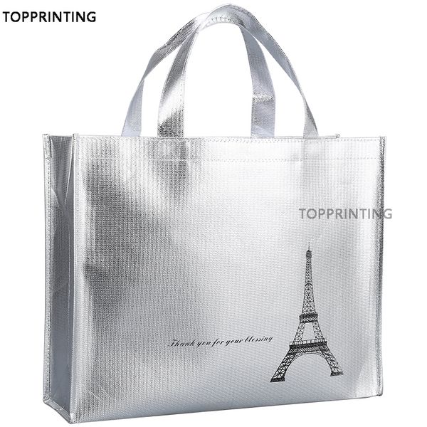 metallic shiny silver tote bags in shopping promotional reusable waterproof shopper non woven bag 500pcs/lot for new stores
metallic shiny silver tote bags in shopping promotional reusable waterproof shopper non woven bag 500pcs/lot for new stores