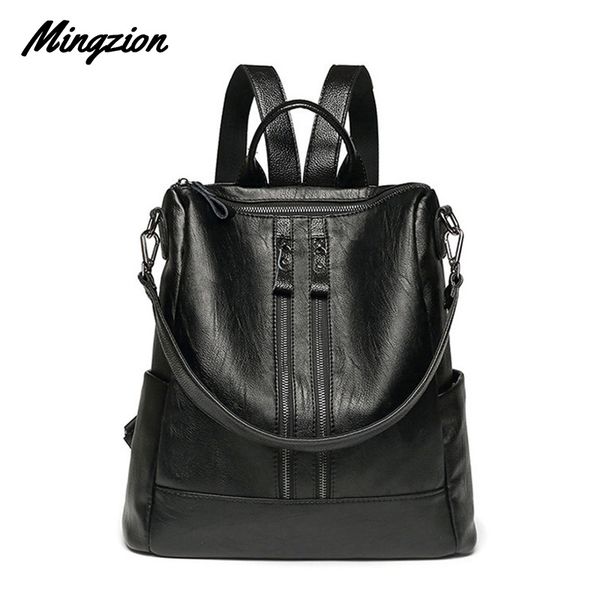 mingzion multi-functional pu waterproof backpack women soft leather bag casual fashion backpack female zipper
mingzion multi-functional pu waterproof backpack women soft leather bag casual fashion backpack female zipper