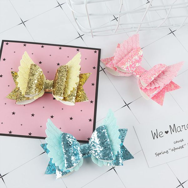 1pc angel wing princess hair grips glitter hair bows with clip dance party bow clip eee children accessories 5 colors, Golden;silver
1pc angel wing princess hair grips glitter hair bows with clip dance party bow clip eee children accessories 5 colors, Golden;silver