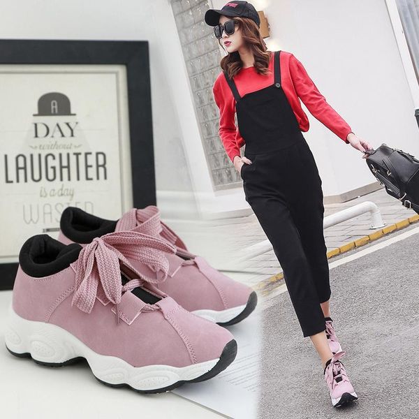 2019 spring new ins super fire casual shoes female korean students wild single shoes tide, Black