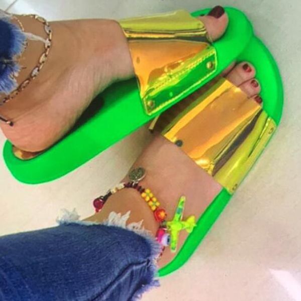 send 2019 new women's shoes europe candy color sandals slippers sequins beach shoes outdoor home travel slippers, Black
send 2019 new women's shoes europe candy color sandals slippers sequins beach shoes outdoor home travel slippers, Black