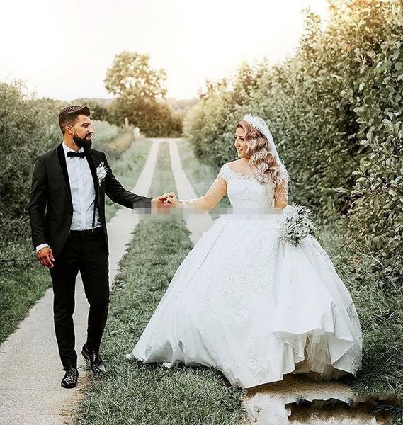 plus size country wedding dresses with long sleeves applique lace sequins satin princess vestido de novia wedding bridal gowns, White
plus size country wedding dresses with long sleeves applique lace sequins satin princess vestido de novia wedding bridal gowns, White