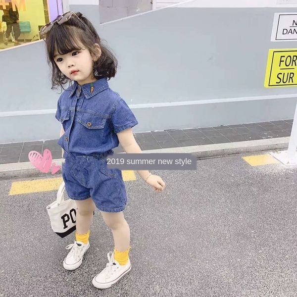 2019 summer clothing children's girls and pants suit jeans suit children's embroidery denim + jeans
2019 summer clothing children's girls and pants suit jeans suit children's embroidery denim + jeans