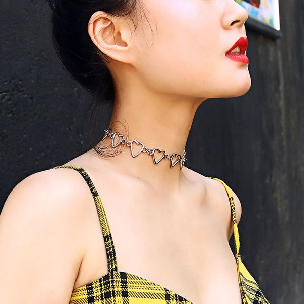 korean love heart choker necklace fashion cute silver color charming hollow out statement necklace women's jewelry gifts, Golden;silver
korean love heart choker necklace fashion cute silver color charming hollow out statement necklace women's jewelry gifts, Golden;silver