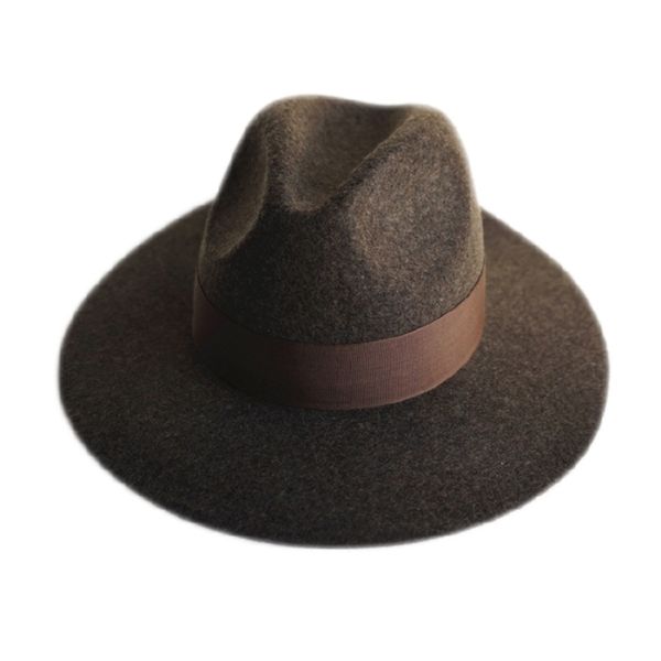 french retro coffee brown panama flat-ed caps ats for women panama wide-brim wool blanket hats, Blue;gray
french retro coffee brown panama flat-ed caps ats for women panama wide-brim wool blanket hats, Blue;gray