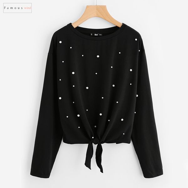 передняя pearl бисера рубашка узел симпатичные tee черный повседневная футболка для женщин с длинным рукавом вокруг шеи женщин t, White
передняя pearl бисера рубашка узел симпатичные tee черный повседневная футболка для женщин с длинным рукавом вокруг шеи женщин t, White