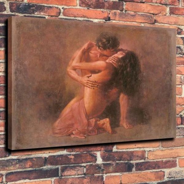 a gentle kiss lovers home decor handcrafts /hd print oil painting on canvas wall art canvas pictures 191104
a gentle kiss lovers home decor handcrafts /hd print oil painting on canvas wall art canvas pictures 191104