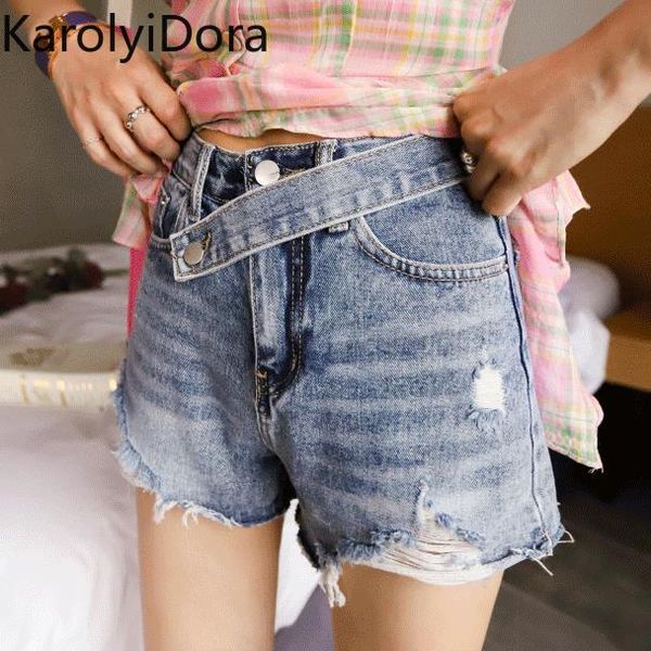 women's jeans 2020 summer was thin and loose loose diagonal belt classic worn hole scratch pattern high waist denim shorts, Blue
women's jeans 2020 summer was thin and loose loose diagonal belt classic worn hole scratch pattern high waist denim shorts, Blue