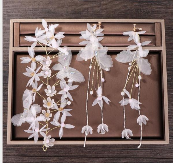 butterfly hairpin earrings set children's jewelry bride handmade headdress wedding jewelry, Silver
butterfly hairpin earrings set children's jewelry bride handmade headdress wedding jewelry, Silver