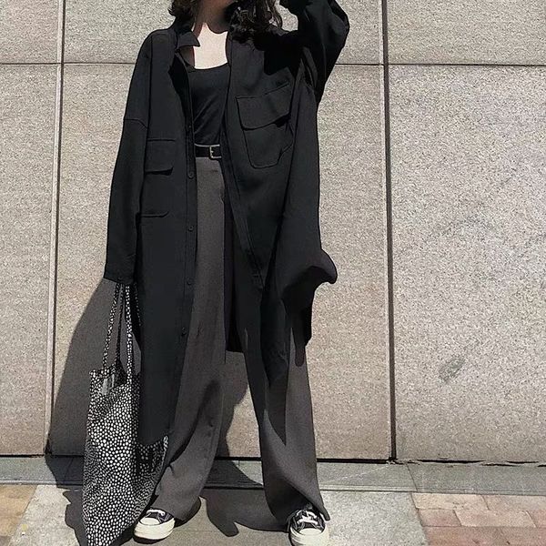 2019 autumn casual chic thin loose thin windbreaker women solid color plus size trench coat cool warm outerwear, Tan;black
2019 autumn casual chic thin loose thin windbreaker women solid color plus size trench coat cool warm outerwear, Tan;black