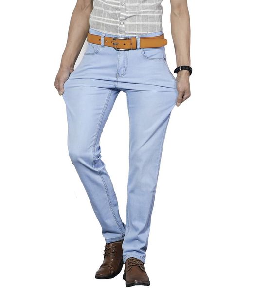 new men's thin light jeans business casual stretch slim denim jeans light blue trousers male brand pants plus size
new men's thin light jeans business casual stretch slim denim jeans light blue trousers male brand pants plus size