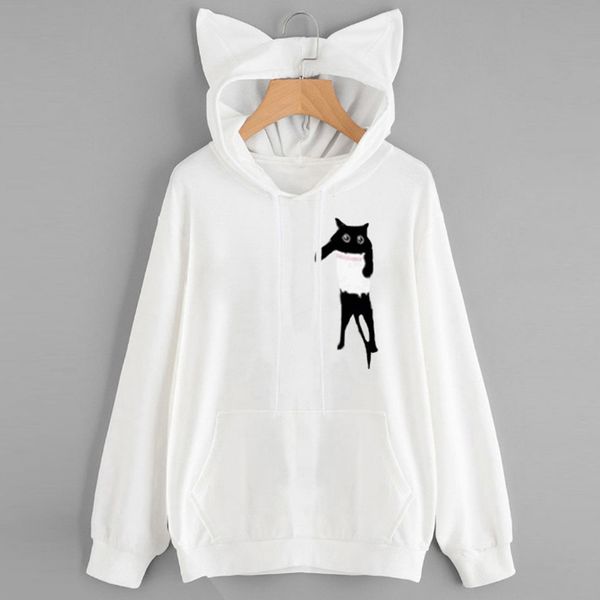 cat cap hoodies womens sweatshirt funny cat printed autumn winter loose long sleeve pullovers jumper causal sudadera mujer, Black
cat cap hoodies womens sweatshirt funny cat printed autumn winter loose long sleeve pullovers jumper causal sudadera mujer, Black