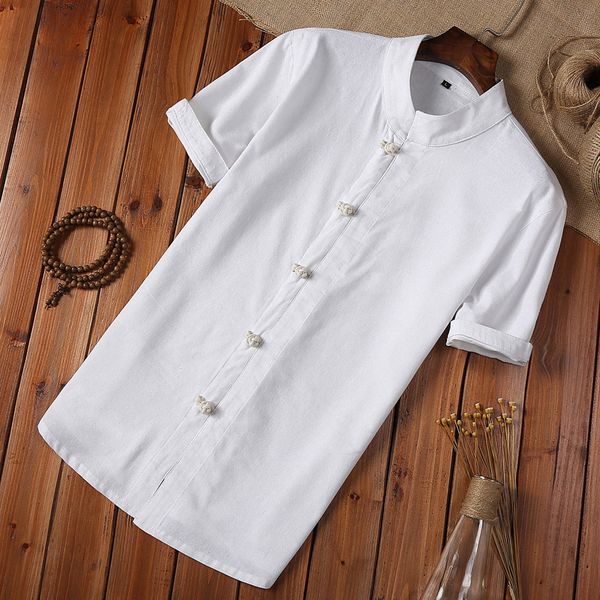 summer shirt men button linen and cotton short sleeve blouse chinese style white men vintage shirt camisa masculina, White;black
summer shirt men button linen and cotton short sleeve blouse chinese style white men vintage shirt camisa masculina, White;black