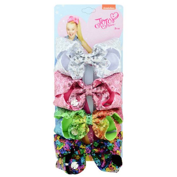 cute jojo bows sequins girl hair accessories hair clips shinning hair bows 4 inch birthday gift 4pcs/card for boutique store dhl fj456, Slivery;white
cute jojo bows sequins girl hair accessories hair clips shinning hair bows 4 inch birthday gift 4pcs/card for boutique store dhl fj456, Slivery;white