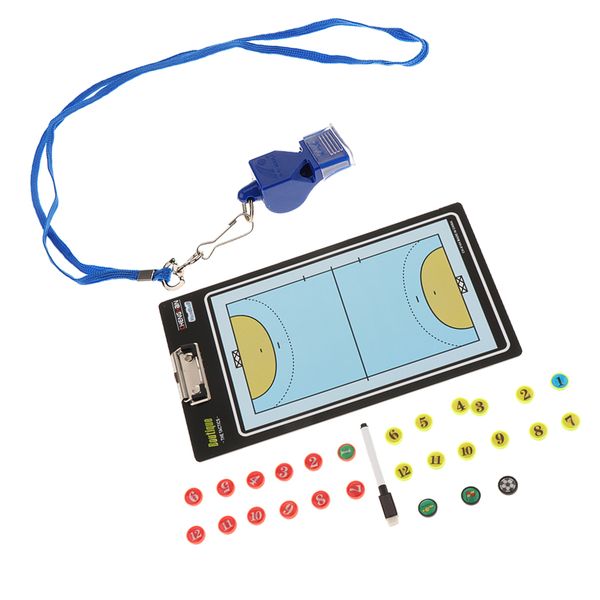 1 set multi-function basketball coaching board portable strategy board double sided & coach referee whistle
1 set multi-function basketball coaching board portable strategy board double sided & coach referee whistle