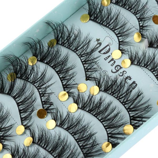 10 pairs/set soft faux mink hair false eyelashes handmade 3d crisscross wispy fluffy lashes extension eye makeup tools #3d-71
10 pairs/set soft faux mink hair false eyelashes handmade 3d crisscross wispy fluffy lashes extension eye makeup tools #3d-71