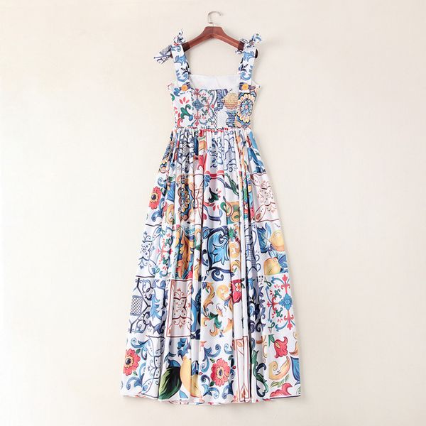 2018 original runway dress flora printed autumn spaghetti strap ankle length sleeveless women dresses fashion as, Black
2018 original runway dress flora printed autumn spaghetti strap ankle length sleeveless women dresses fashion as, Black