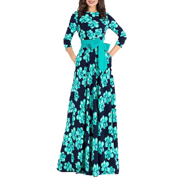 Women Printing Spring Dress Elegant O -Neck Loose Style Long Party Dress For Female Women Vestidos No Pockets
Women Printing Spring Dress Elegant O -Neck Loose Style Long Party Dress For Female Women Vestidos No Pockets
