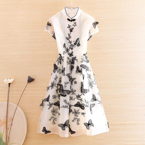 chinese style women organza cheongsam dress retro embroidery three-dimensional butterfly elegant lady party qiapao dress s-xxl, Red
chinese style women organza cheongsam dress retro embroidery three-dimensional butterfly elegant lady party qiapao dress s-xxl, Red