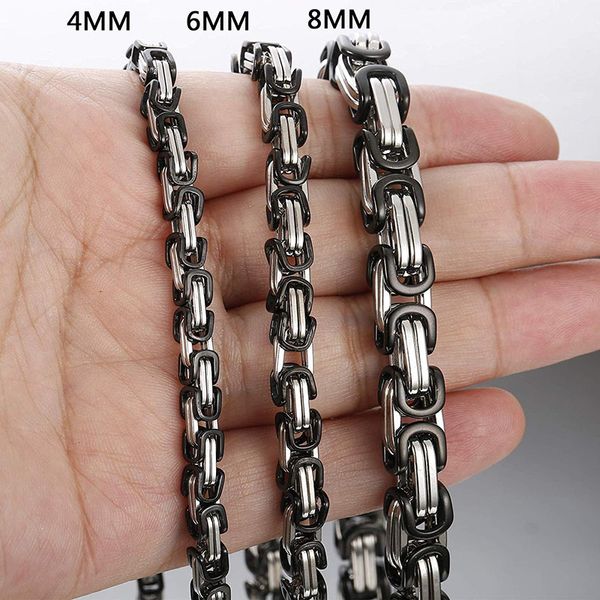 silver tone byzantine necklace boys mens retro stainless steel chain fashion jewelry 4mm/6mm/8mm wide
silver tone byzantine necklace boys mens retro stainless steel chain fashion jewelry 4mm/6mm/8mm wide