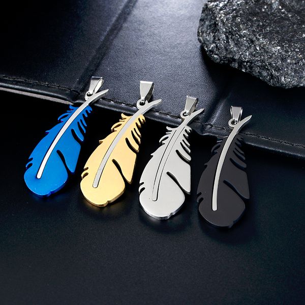 wholesale lot 10pcs men women's fashion jewelry blue/black/gold/silver feather stainless steel pendants necklaces rope chains gifts st1
wholesale lot 10pcs men women's fashion jewelry blue/black/gold/silver feather stainless steel pendants necklaces rope chains gifts st1