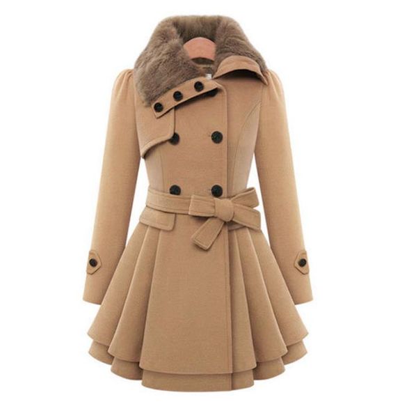 europe women overcoats wool blends coat middle length women's outerwear coats double-breasted wool collar ladies outwear overcoat c4016, Black
europe women overcoats wool blends coat middle length women's outerwear coats double-breasted wool collar ladies outwear overcoat c4016, Black