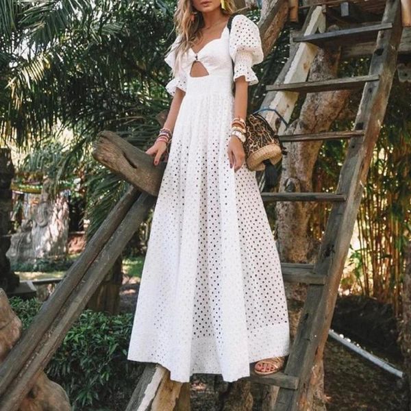 women maxi dress white hollow cotton vintage dress boho elegant short sleeve long party vestidos de festa robe longue #j5s, Black;gray
women maxi dress white hollow cotton vintage dress boho elegant short sleeve long party vestidos de festa robe longue #j5s, Black;gray