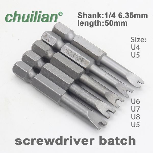 1/4 inch hex magnetic u shaped screwdriver bits tools 50mm length u4 u5 u6 u7 u8
1/4 inch hex magnetic u shaped screwdriver bits tools 50mm length u4 u5 u6 u7 u8