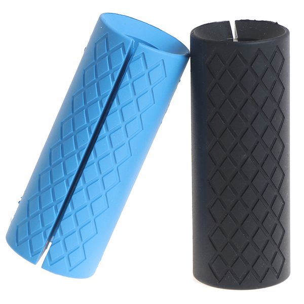 

accessories 1pcs blue/black barbell dumbbell grips kettlebell grip bar handles silicone anti-slip protect pad