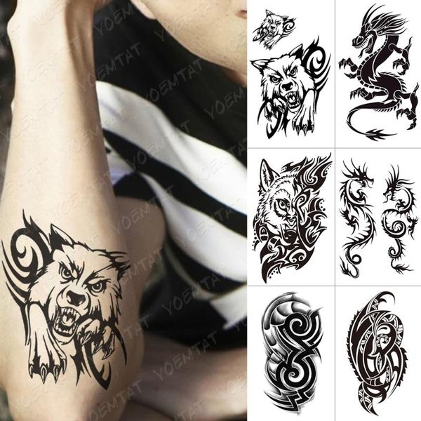 waterproof temporary tattoo sticker dragon maori flash tattoos wolf scorpion body art arm maori totem fake tatoo women men
waterproof temporary tattoo sticker dragon maori flash tattoos wolf scorpion body art arm maori totem fake tatoo women men