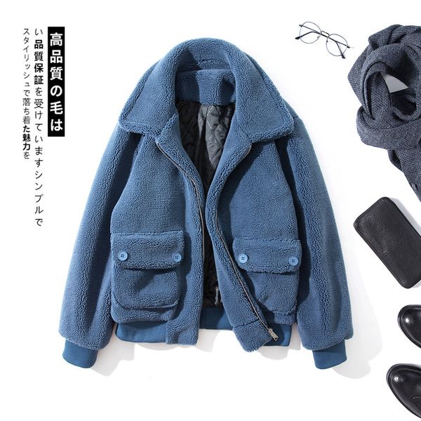 men's fur & faux sheep sheared jacket men short one-fashion winter grain lamb coat large size loose 5xl, Black
men's fur & faux sheep sheared jacket men short one-fashion winter grain lamb coat large size loose 5xl, Black
