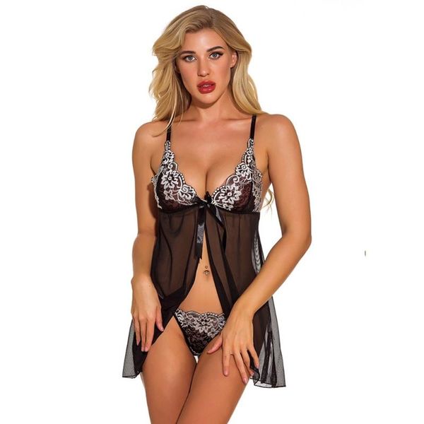 women lingerie nightdress for women split underwear bow thong set nightgown sleepwear nightdress seksi bayan pijama mujer, Black;red
women lingerie nightdress for women split underwear bow thong set nightgown sleepwear nightdress seksi bayan pijama mujer, Black;red