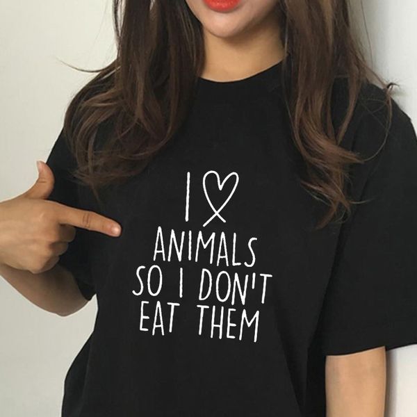 women clothing womens designer t shirts i love animals so dont eat vegetarian vegan funny humour printed t shirt femme tshirt tee, White
women clothing womens designer t shirts i love animals so dont eat vegetarian vegan funny humour printed t shirt femme tshirt tee, White