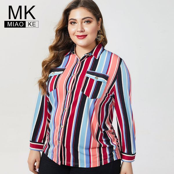 2019 autumn winter womens plus size long sleeve and blouses fashion ladies femal vintage stripe multicolor shirts, White
2019 autumn winter womens plus size long sleeve and blouses fashion ladies femal vintage stripe multicolor shirts, White