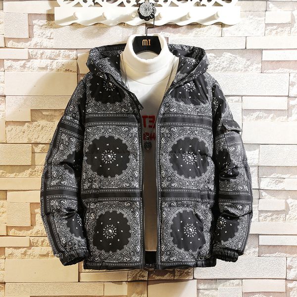 men's 2019 new winter jackets windbreaker coat cashew flower casual print hooded cotton coat casual jackets male #nocl3, Black
men's 2019 new winter jackets windbreaker coat cashew flower casual print hooded cotton coat casual jackets male #nocl3, Black