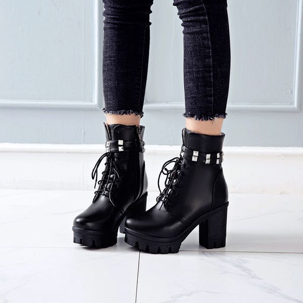 ymechic gothic black women winter boots cross tied square high heels buckle rivets ladies ankle punk goth boots 2019 new reach
ymechic gothic black women winter boots cross tied square high heels buckle rivets ladies ankle punk goth boots 2019 new reach