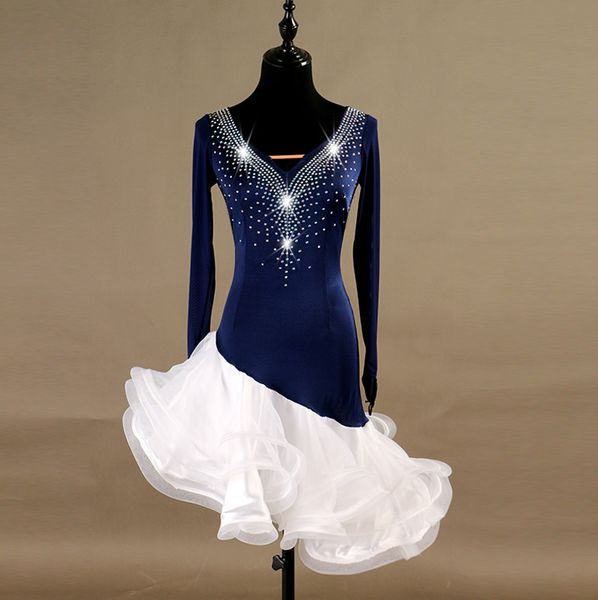 new latin dance competition costume mesh long sleeve latin dance dress women advanced rhinestones stage performance clothing, Black;red
new latin dance competition costume mesh long sleeve latin dance dress women advanced rhinestones stage performance clothing, Black;red