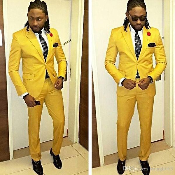 handsome yellow prom dresses men tuxedos 2018 two piece one button groomsmen mens suits new (jacket + pants, Black;gray
handsome yellow prom dresses men tuxedos 2018 two piece one button groomsmen mens suits new (jacket + pants, Black;gray